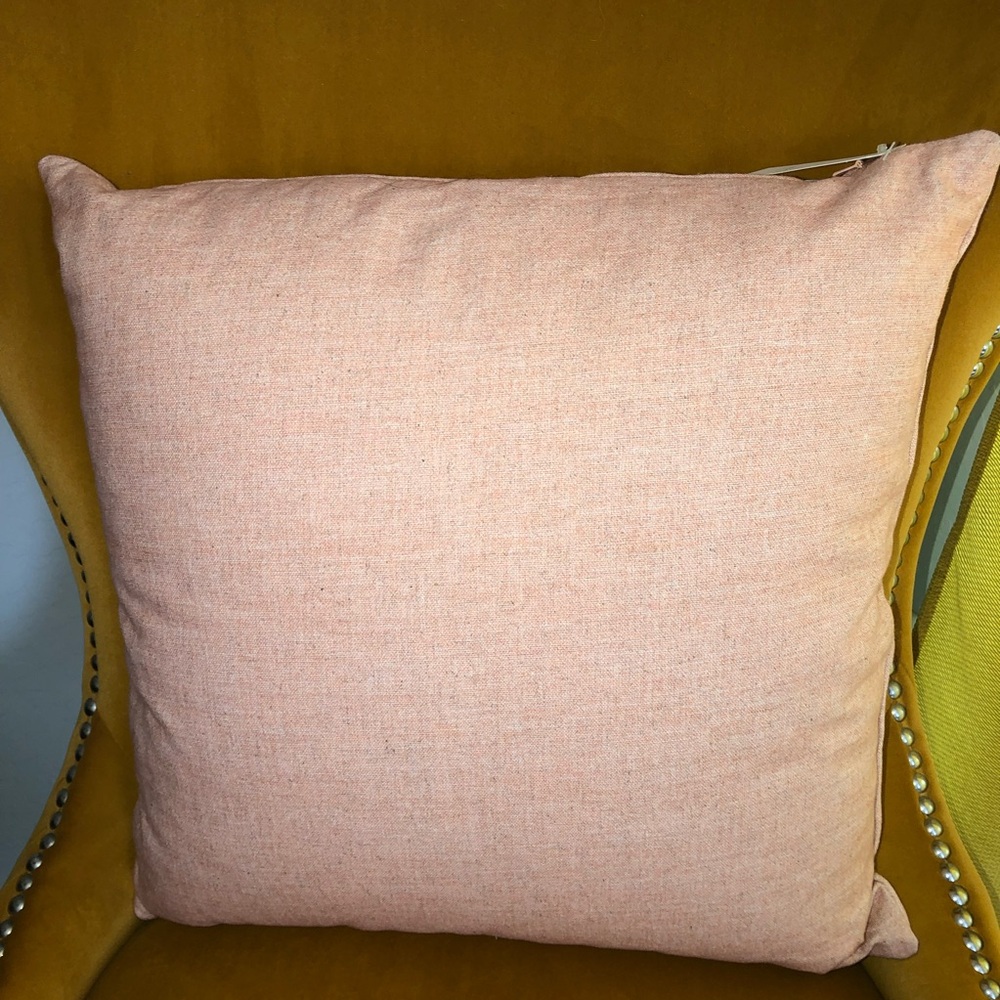 New Anthropologie Home Decor Peach/Pink Layla Accent Throw Pillow - Picture 3 of 3
